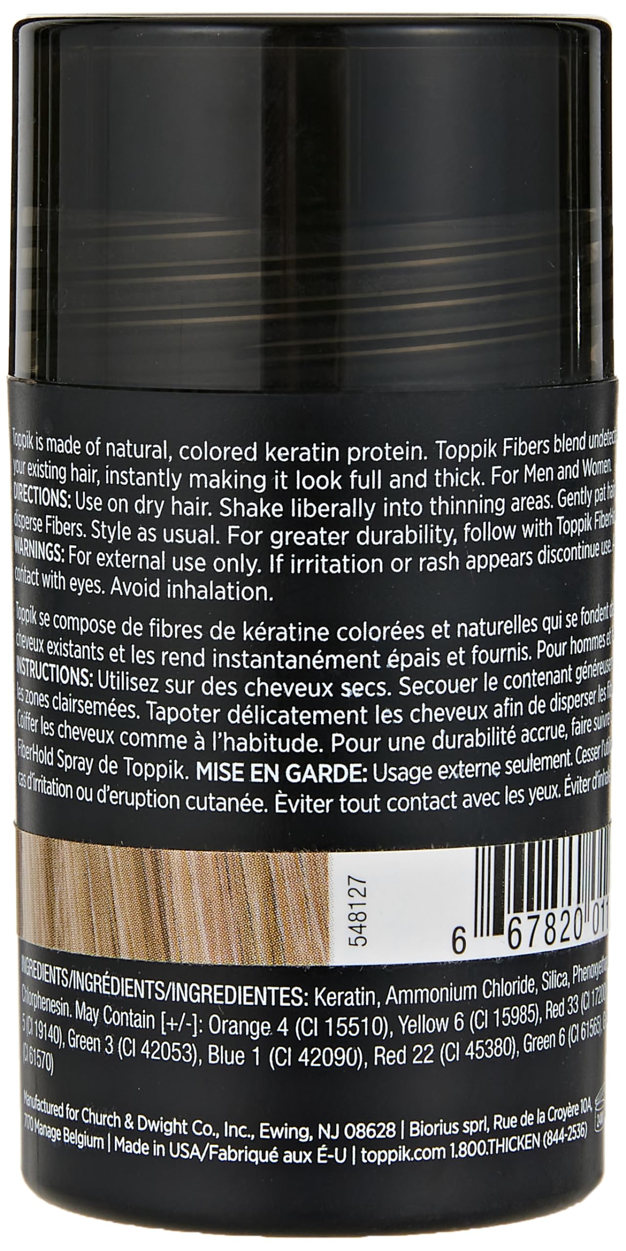 Toppik Hair Building Fibers, Medium Blonde, 12g | Fill In Fine or Thinning Hair | Instantly Thicker, Fuller Looking Hair | 9 Shades for Men & Women